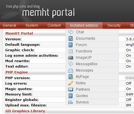 MemHT hosting screenshot